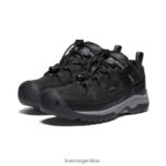 negro/gris acero calzado KEEN zapato impermeable targhee T0822B842 niños grandes - Imagen 2