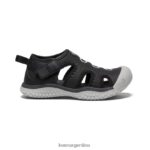 negro/lluvia calzado KEEN sandalia raya T0822B863 pequeños niños