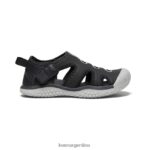 negro/lluvia calzado KEEN sandalia raya T0822B915 niños grandes