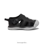 negro/lluvia calzado KEEN sandalia raya T0822B944 niños pequeños