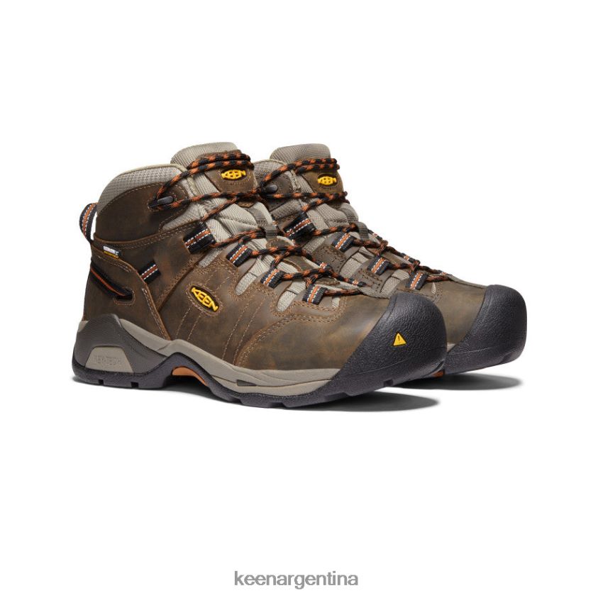negro oliva/cuero marrón calzado KEEN Bota impermeable detroit xt (puntera blanda) T0822B178 hombres - Imagen 2