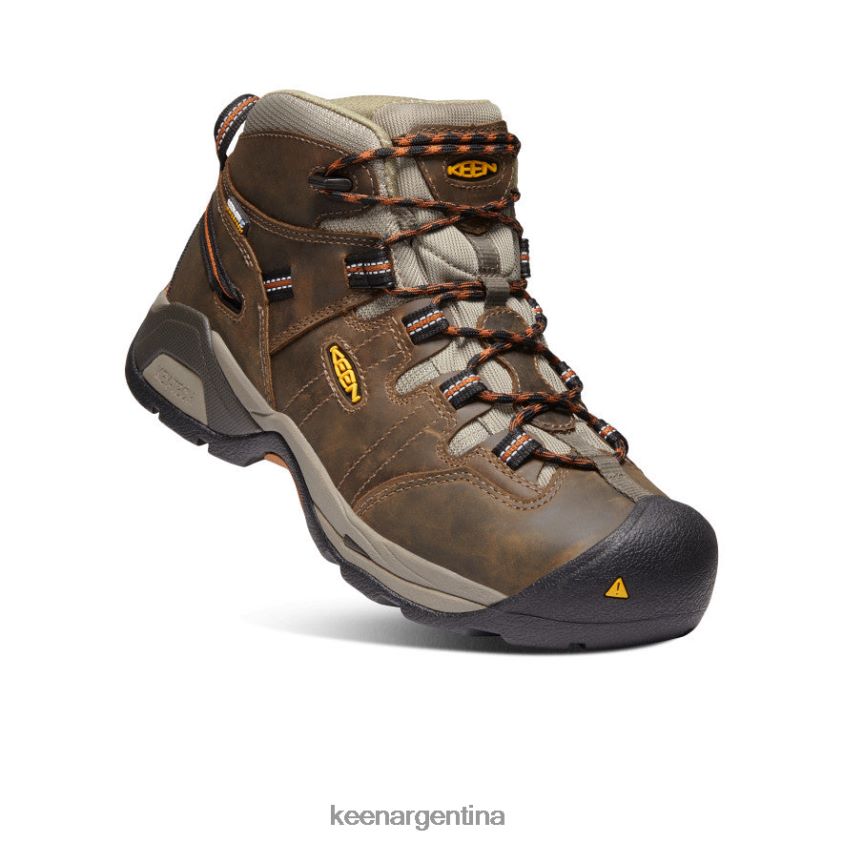 negro oliva/cuero marrón calzado KEEN Bota impermeable detroit xt (puntera blanda) T0822B178 hombres - Imagen 3
