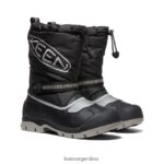 negro/plata calzado KEEN bota impermeable snow troll T0822B1000 niños grandes - Imagen 2