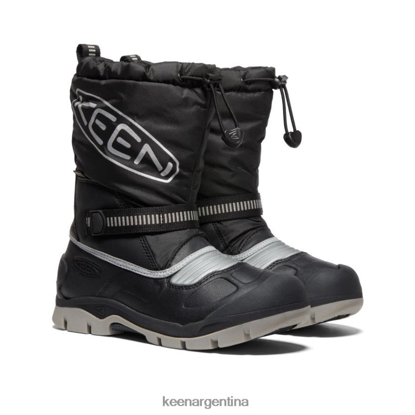 negro/plata calzado KEEN bota impermeable snow troll T0822B1000 niños grandes - Imagen 2