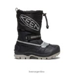 negro/plata calzado KEEN bota impermeable snow troll T0822B1007 pequeños niños