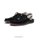 negro/plaza topo calzado KEEN uneek T0822B118 hombres - Imagen 2