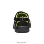 negro/verde lima calzado KEEN newport h2 T0822B745 pequeños niños - Imagen 5