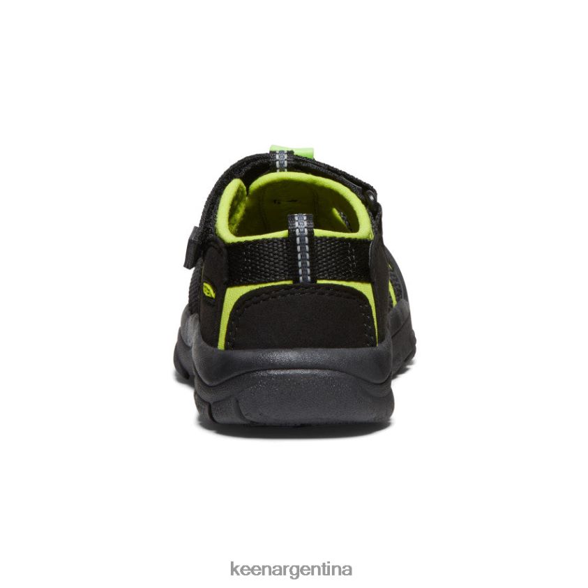 negro/verde lima calzado KEEN newport h2 T0822B745 pequeños niños - Imagen 5