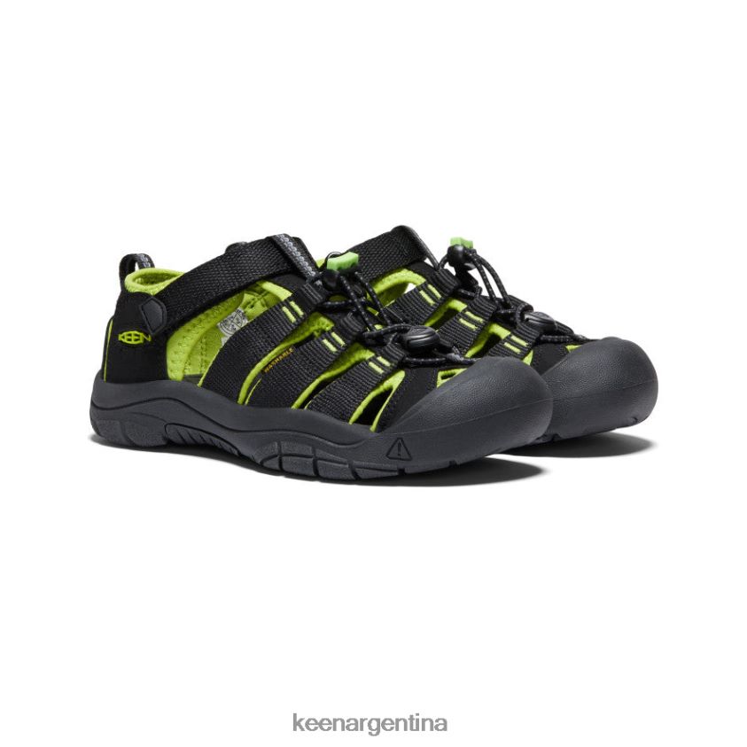negro/verde lima calzado KEEN newport h2 T0822B764 niños grandes - Imagen 2