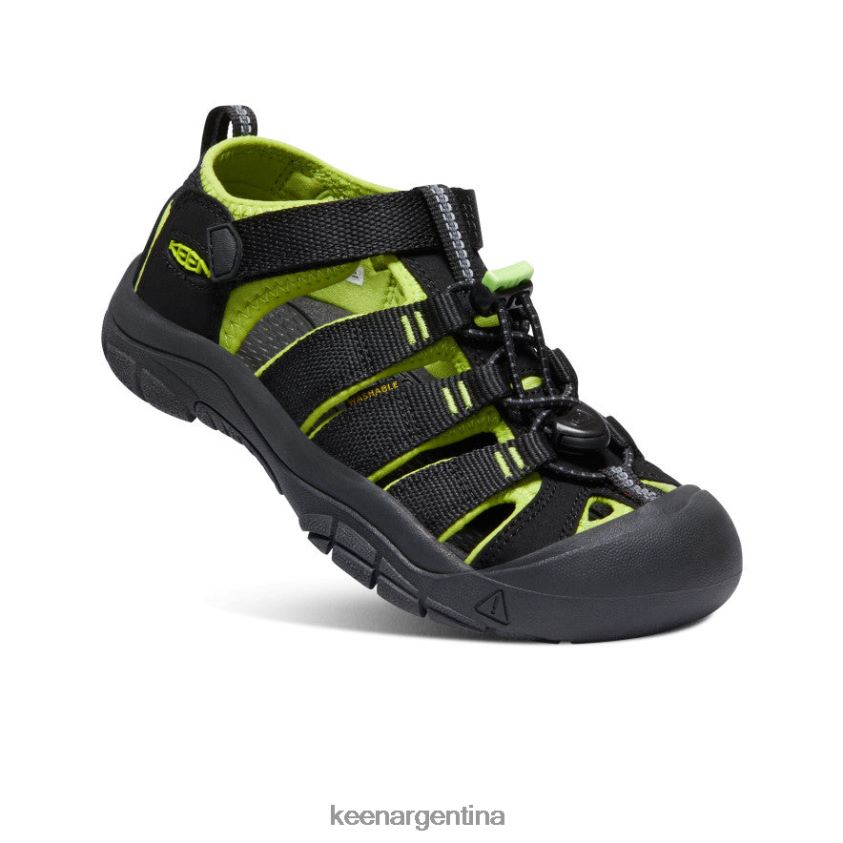 negro/verde lima calzado KEEN newport h2 T0822B764 niños grandes - Imagen 3