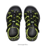 negro/verde lima calzado KEEN newport h2 T0822B764 niños grandes - Imagen 4