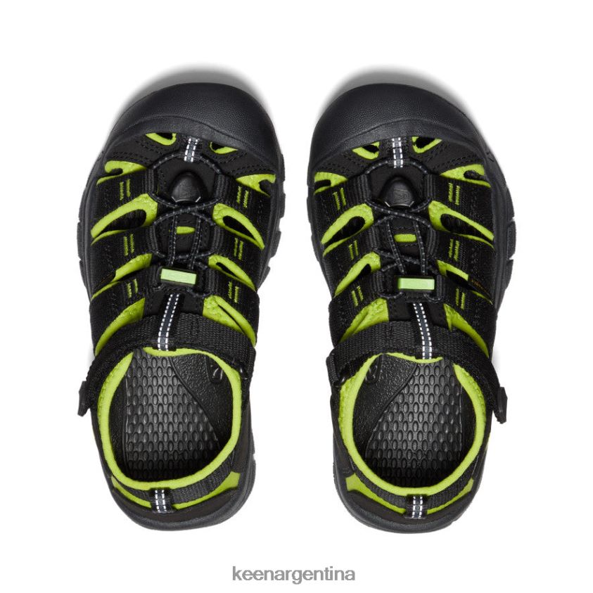 negro/verde lima calzado KEEN newport h2 T0822B764 niños grandes - Imagen 4