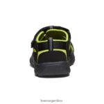 negro/verde lima calzado KEEN newport h2 T0822B764 niños grandes - Imagen 5