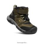 oliva oscuro/cidra oscura calzado KEEN bota impermeable ridge flex T0822B907 pequeños niños - Imagen 3