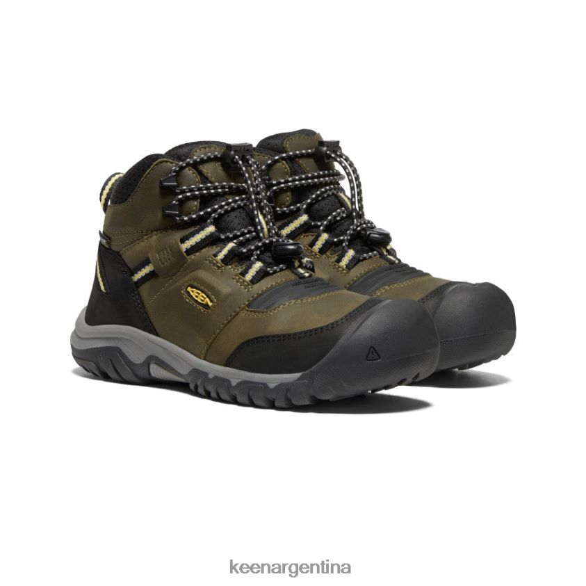 oliva oscuro/cidra oscura calzado KEEN bota impermeable ridge flex T0822B948 niños grandes - Imagen 2