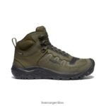 oliva oscuro/negro calzado KEEN reno kbf impermeable medio (puntera blanda) T0822B6 hombres