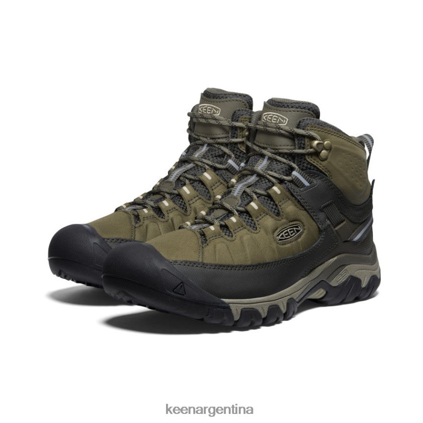 oliva oscuro/taupe plaza calzado KEEN targhee exp impermeable medio T0822B69 hombres - Imagen 2