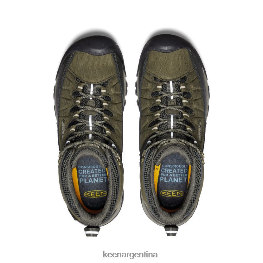 oliva oscuro/taupe plaza calzado KEEN targhee exp impermeable medio T0822B69 hombres - Imagen 4