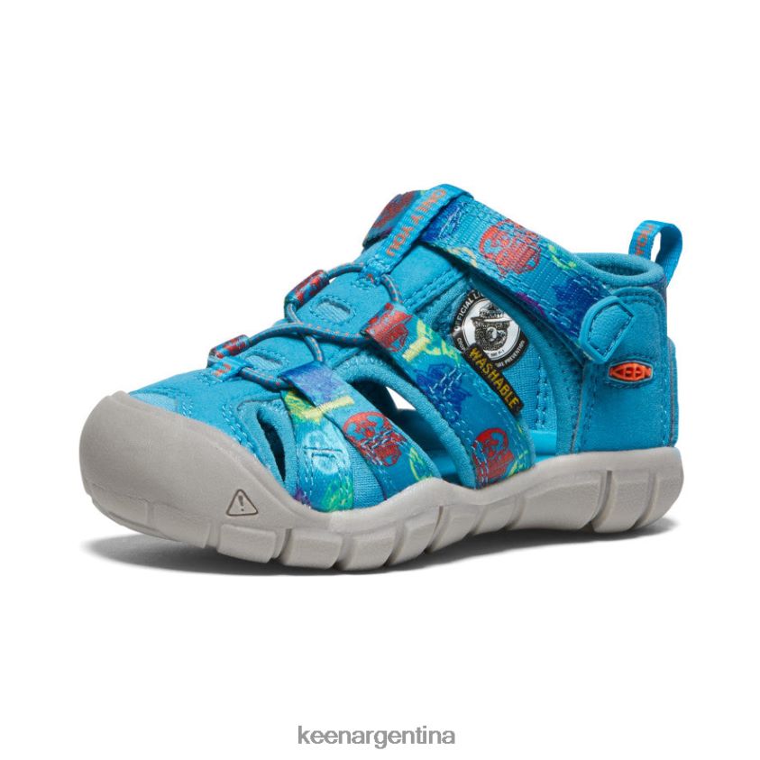 oso ahumado/azul fiordo calzado KEEN seacamp ii cnx x oso ahumado T0822B821 niños pequeños - Imagen 3
