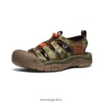 oso ahumado/oliva militar calzado KEEN newport retro x oso ahumado T0822B82 hombres - Imagen 3