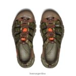 oso ahumado/oliva militar calzado KEEN newport retro x oso ahumado T0822B82 hombres - Imagen 4