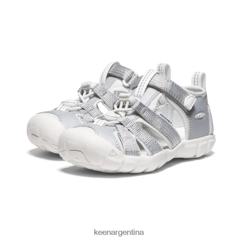plata/blanco estrella calzado KEEN seacamp ii cnx T0822B857 pequeños niños - Imagen 2