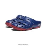 profundidades azules/alfombra roja calzado KEEN yogui T0822B215 hombres - Imagen 2