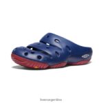 profundidades azules/alfombra roja calzado KEEN yogui T0822B215 hombres - Imagen 3