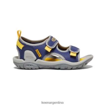 profundidades azules/amarillo calzado KEEN Knotch Creek con puntera abierta T0822B771 pequeños niños