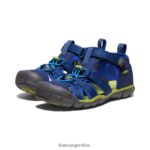 profundidades azules/chartreuse calzado KEEN seacamp ii cnx T0822B786 niños grandes - Imagen 2