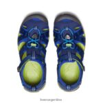 profundidades azules/chartreuse calzado KEEN seacamp ii cnx T0822B786 niños grandes - Imagen 4