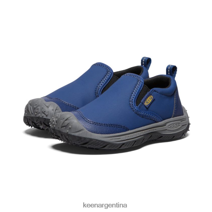 profundidades azules/negro calzado KEEN perro de velocidad sin cordones T0822B713 pequeños niños - Imagen 2
