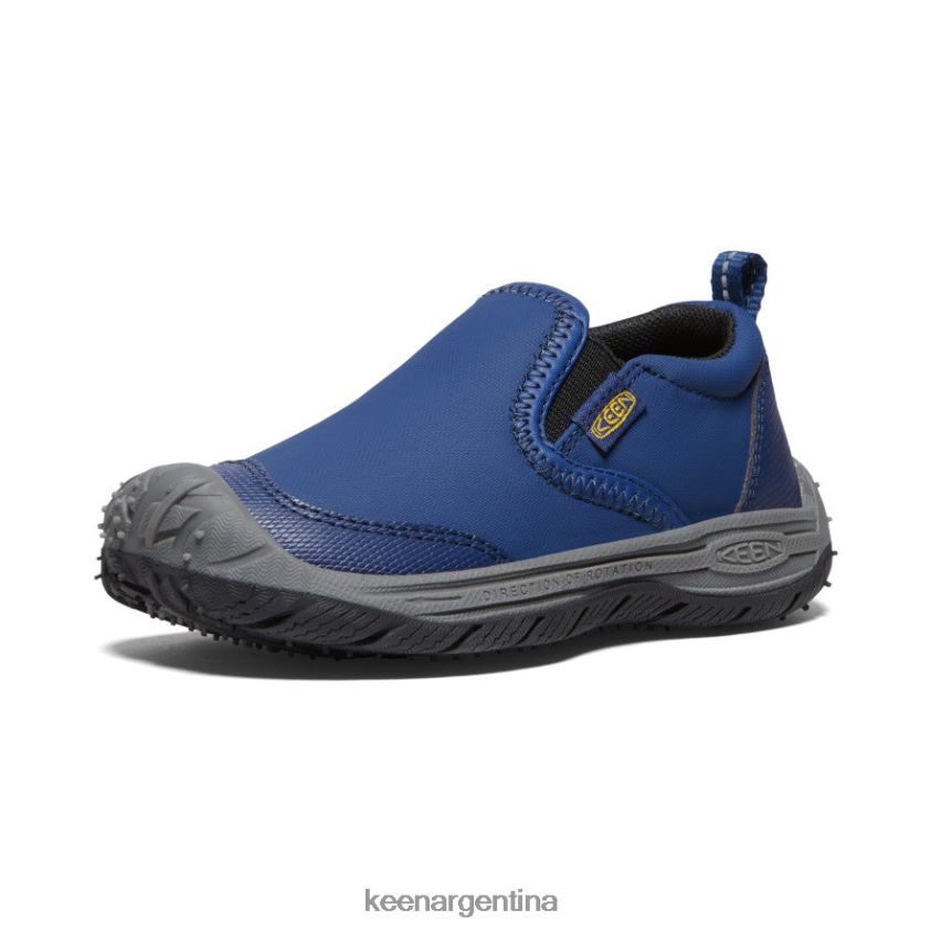 profundidades azules/negro calzado KEEN perro de velocidad sin cordones T0822B713 pequeños niños - Imagen 3
