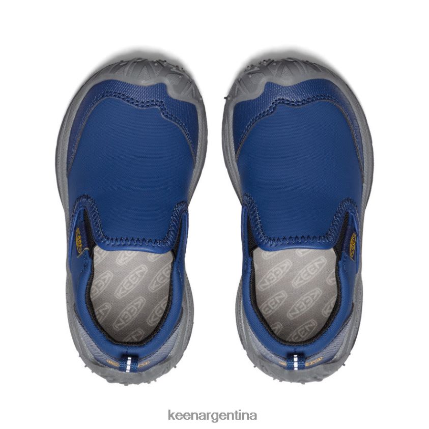 profundidades azules/negro calzado KEEN perro de velocidad sin cordones T0822B713 pequeños niños - Imagen 4