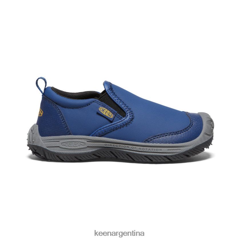profundidades azules/negro calzado KEEN perro de velocidad sin cordones T0822B713 pequeños niños - Imagen 1