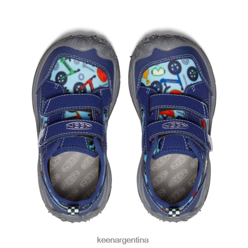 profundidades azules/negro calzado KEEN sabueso de velocidad T0822B812 pequeños niños - Imagen 4