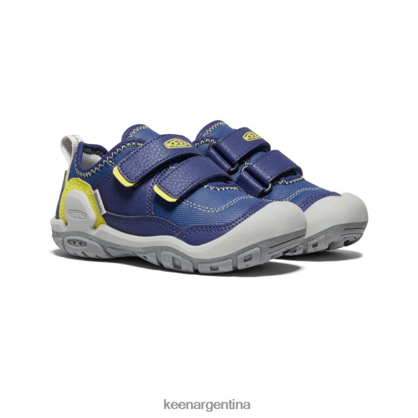 profundidades azules/onagra calzado KEEN tenis con doble tira hueca y nudo T0822B943 pequeños niños - Imagen 2