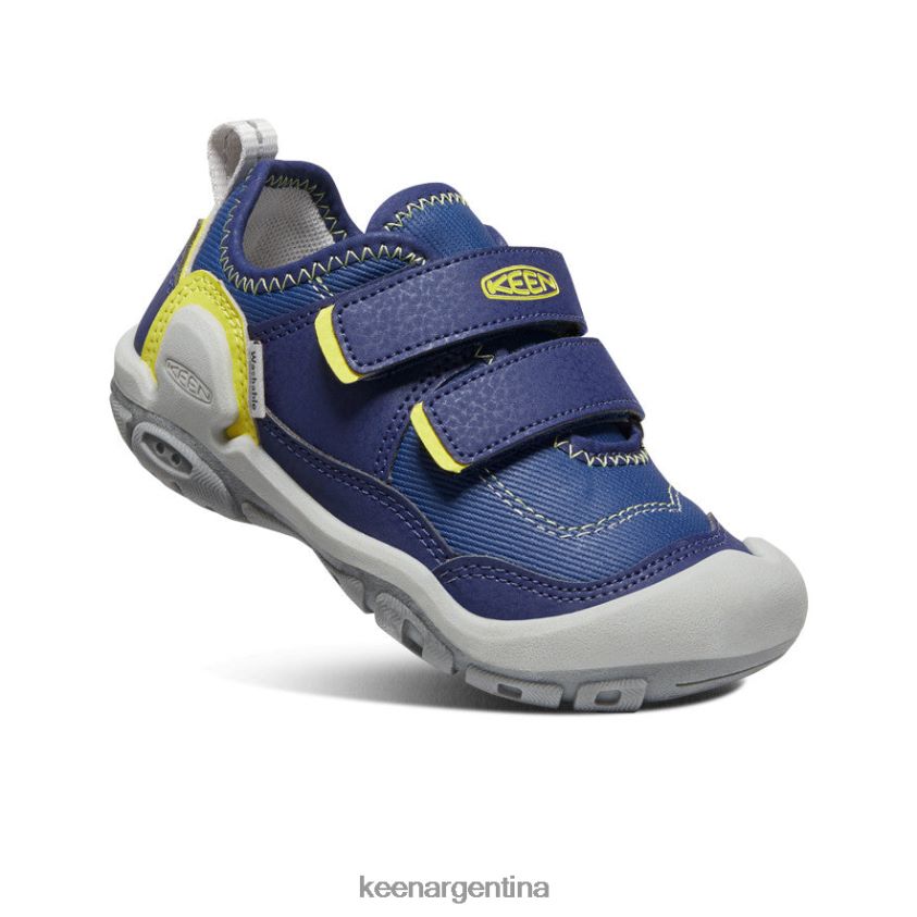profundidades azules/onagra calzado KEEN tenis con doble tira hueca y nudo T0822B943 pequeños niños - Imagen 3