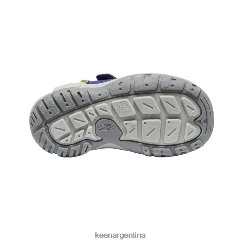 profundidades azules/onagra calzado KEEN tenis con doble tira hueca y nudo T0822B943 pequeños niños - Imagen 4