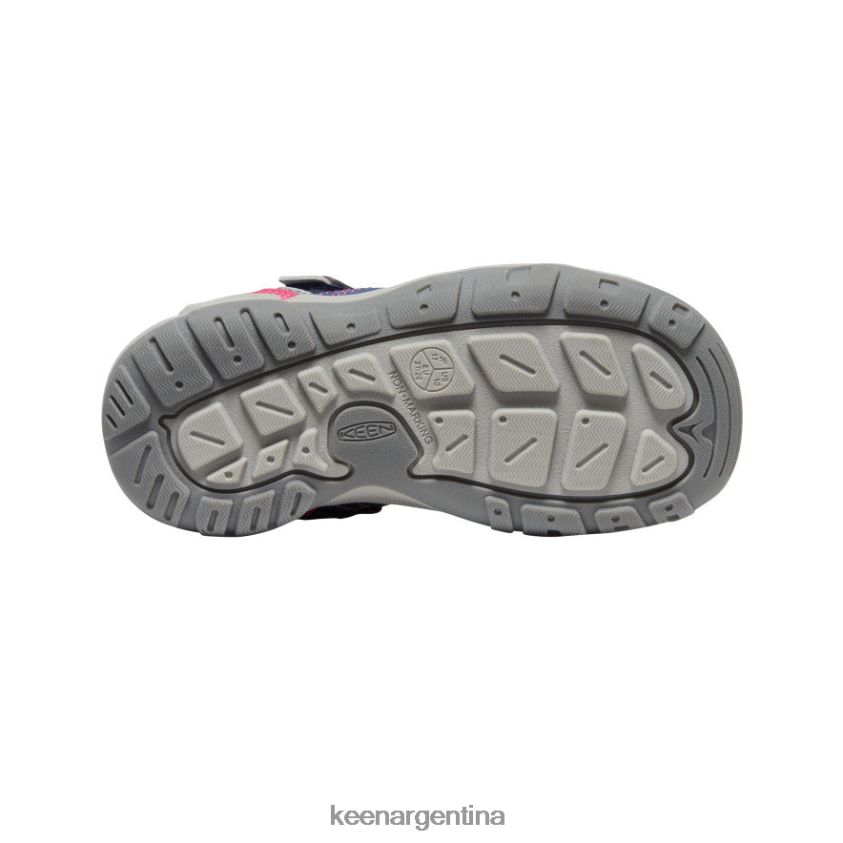 profundidades azules/pavo real rosa calzado KEEN zapatillas con pico y nudo T0822B970 pequeños niños - Imagen 4