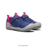 profundidades azules/pavo real rosa calzado KEEN zapatillas con pico y nudo T0822B975 niños grandes - Imagen 2
