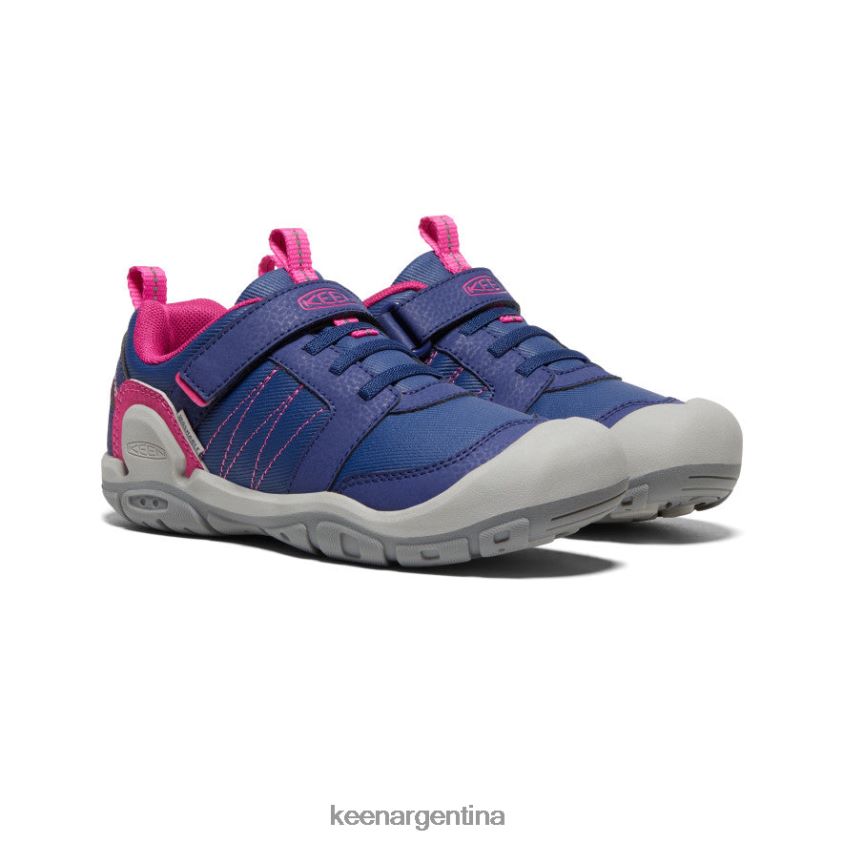 profundidades azules/pavo real rosa calzado KEEN zapatillas con pico y nudo T0822B975 niños grandes - Imagen 2