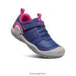 profundidades azules/pavo real rosa calzado KEEN zapatillas con pico y nudo T0822B975 niños grandes - Imagen 3
