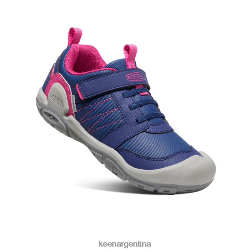 profundidades azules/pavo real rosa calzado KEEN zapatillas con pico y nudo T0822B975 niños grandes - Imagen 3