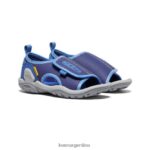 profundidades brillantes de cobalto/azul calzado KEEN Knotch River con puntera abierta T0822B929 pequeños niños - Imagen 2