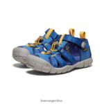 profundidades brillantes de cobalto/azul calzado KEEN seacamp ii cnx T0822B805 niños grandes - Imagen 2