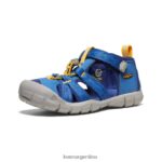profundidades brillantes de cobalto/azul calzado KEEN seacamp ii cnx T0822B805 niños grandes - Imagen 3