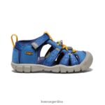 profundidades brillantes de cobalto/azul calzado KEEN seacamp ii cnx T0822B850 pequeños niños