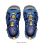 profundidades brillantes de cobalto/azul calzado KEEN seacamp ii cnx T0822B850 pequeños niños - Imagen 4