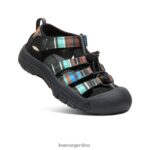 raya negra calzado KEEN newport h2 T0822B736 pequeños niños - Imagen 3